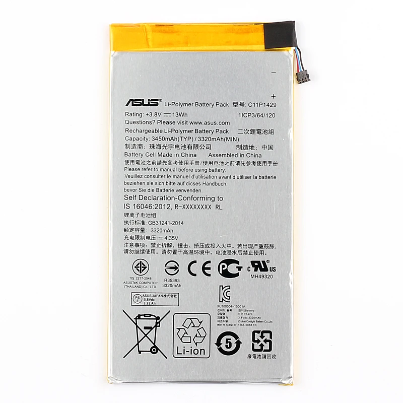 Оригинал ASUS Высокая емкость Zenpad C7.0 батарея для Z710 Z710C P01Z Z170MG Z710CG C11P1429