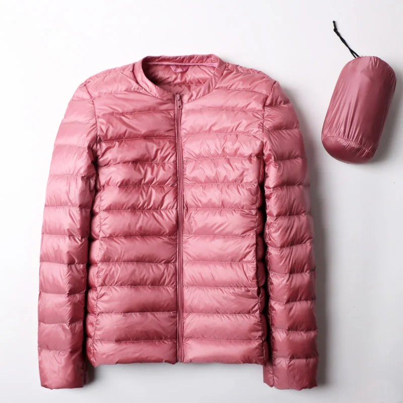 Pink NewBang, ультра легкий пуховик, Женское пальто без воротника на молнии, женская верхняя одежда, куртка, женская тонкая ветровка - Цвет: Pink