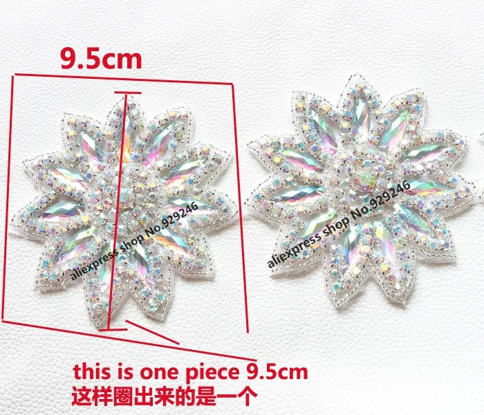 1 шт. круглая Цветочная Хрустальная Золотая розовая аппликация с плоской спинкой