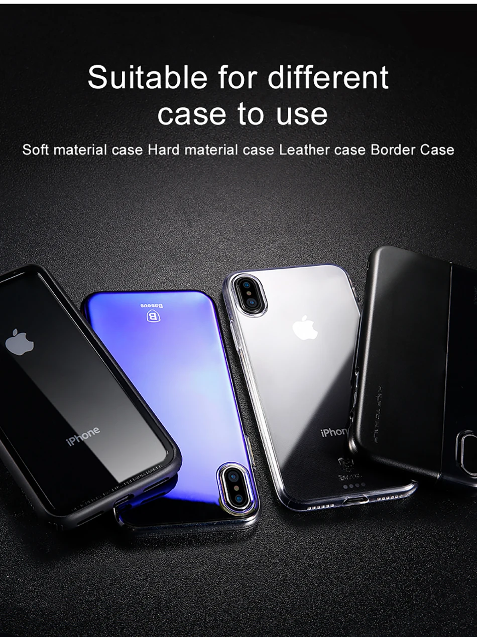 Baseus прозрачная задняя защитная пленка из закаленного стекла для iPhone Xs Max защитная задняя панель закаленное стекло для iPhone Xsmax