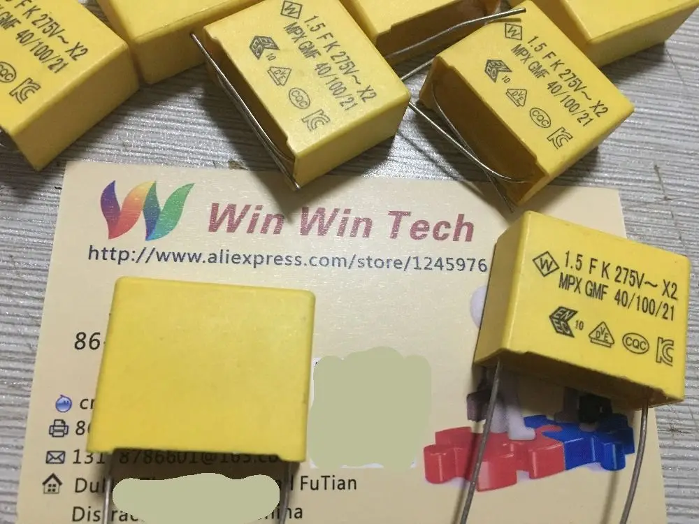 

Бесплатная доставка, 10 шт., X2 полипроплин, безопасность 1,5 мкФ/275В переменного тока K 1,5 мкФ 155 275 В переменного тока