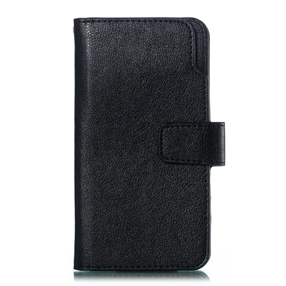 Чехол-книжка с 9 отделениями для карт для Xiaomi mi 8 Lite 9 Red mi Note 7, роскошная откидная Обложка для бумажника, Кожаная Обложка для Red mi 6 Note 5 6 Pro 4 4X - Цвет: Black