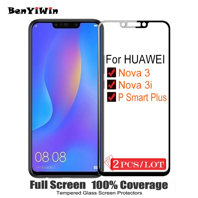 Закаленное стекло для Huawei NOVA 3 3i PAR AL00 LX1 LX1M LX9 TL20 INE LX2 стеклянная пленка 2 шт. 100%