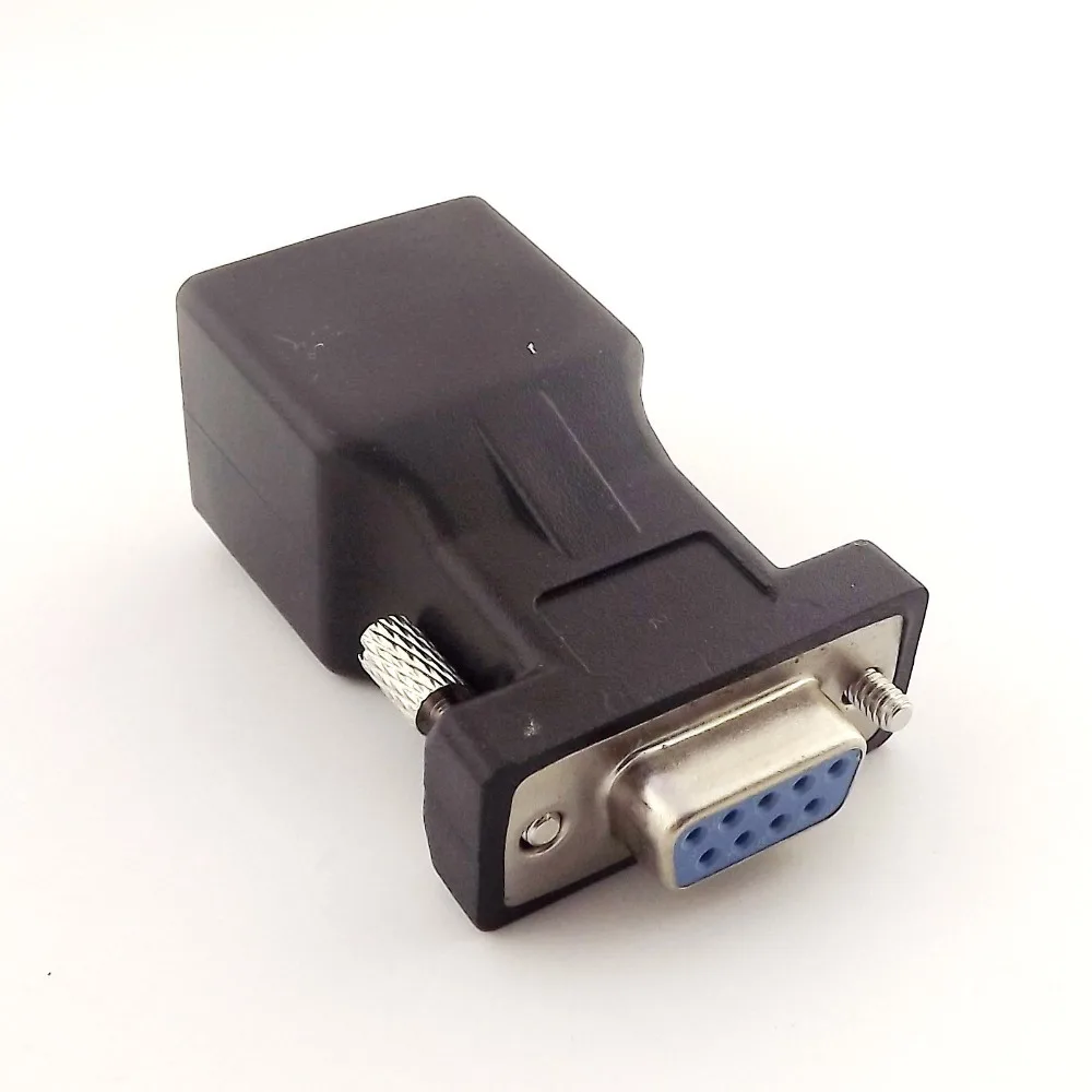 

1 шт. DB9 RS232 разъем-удлинитель RJ45 разъем CAT5 5e сетевой Кабельный адаптер