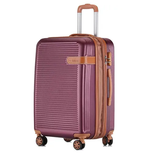 Red wine Klqdzms 20/24 дюймов ABS+ PC Сумки на колёсиках Чемодан бренд дорожного чемодана чемодан на колесиках ручной клади чемодан универсальный колеса для Для мужчин женского - Цвет: Red wine