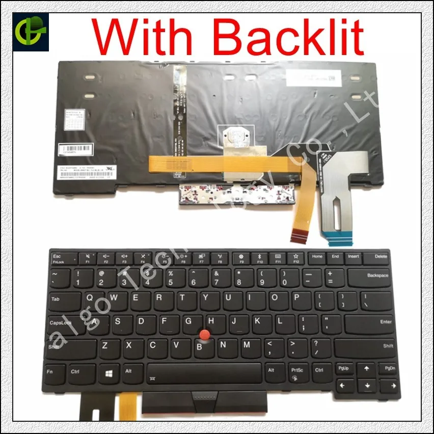 Новая Оригинальная английская клавиатура с подсветкой для lenovo Thinkpad E480 E485 L480 L380 T490