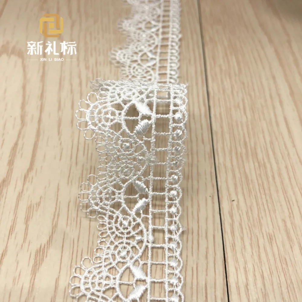 Белая кружевная лента с вышивкой 30 ярдов | Дом и сад