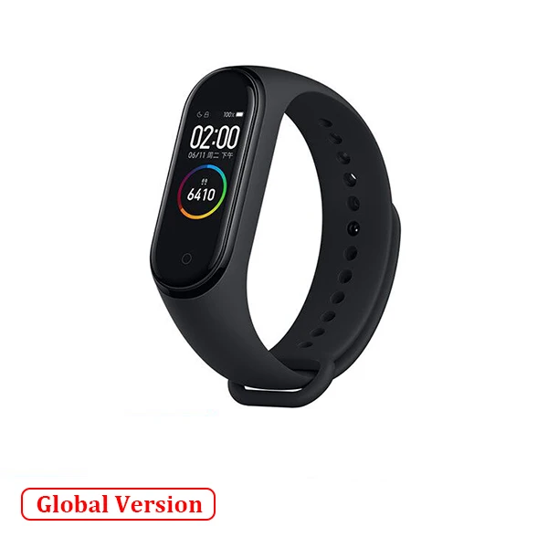MI Band 4 EU Xiaomi mi Band 4 умный Браслет mi band 4 цвета AMOLED экран сердечный ритм фитнес музыка Bluetooth 5,0 50 м водонепроницаемый сенсорный экран - Color: MI Band 4 EU