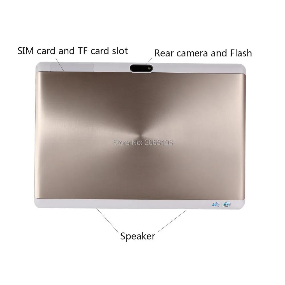 10 1-дюймовый 2.5D экран 3G 4G LTE планшетный ПК Восьмиядерный 1280*800 HD IPS 4 ГБ 32 wifi Bluetooth GPS