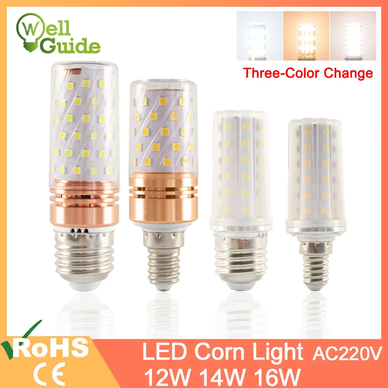 

GreenEye E27 LED Bulb E14 LED Lamp 3W 12W 14W 16W SMD2835 AC 220V 240V Corn Bulb Chandelier Candle LED Light For Home Decoration