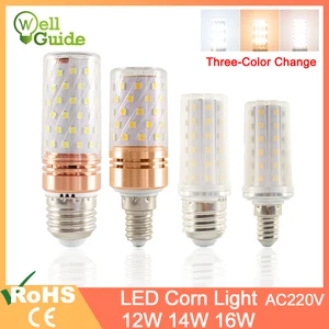 Светодиодная лампочка GreenEye E27 E14 SMD2835, кукурузная лампочка для люстры, светильник светодиодный украшения дома, 3 Вт, 12 Вт, 14 Вт, 16 Вт, 220 В, 240 В переменного тока