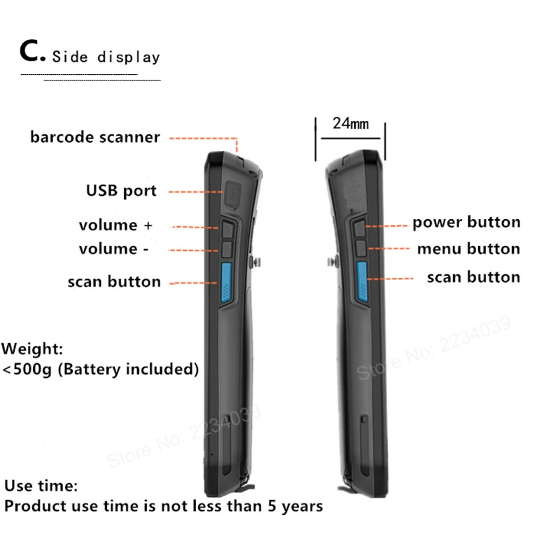 4G Android7.0 прочный nfc rfid считыватель 2d сканер штрих-кода все в одном ручной смартфон прочный android КПК Pos терминал