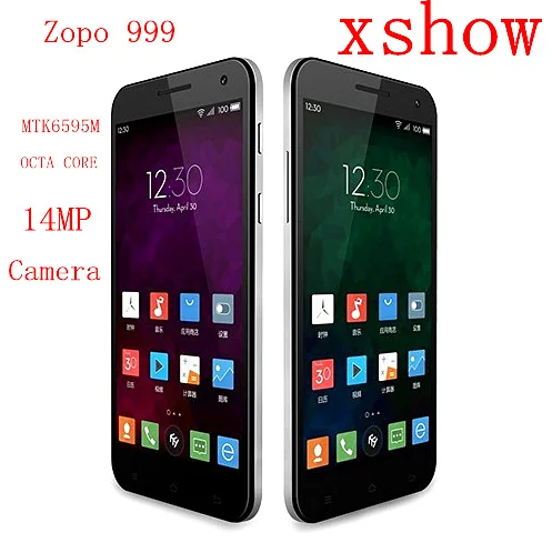 100% Original Zopo999 Mobilephone Octa Core 3G RAM 32G ROM  5.5Inch 14MP MTK6595M  Dual Sim MTK6595M GSM WCDMA LTE Freeshipping