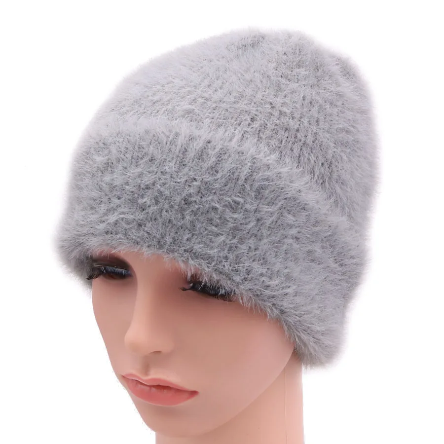 Зимние женские шапки из искусственного меха норки вязаные для отдыха модные