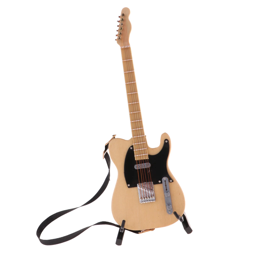 1/6 Mini детская игрушечная гитара музыкальный инструмент миниатюрная модель