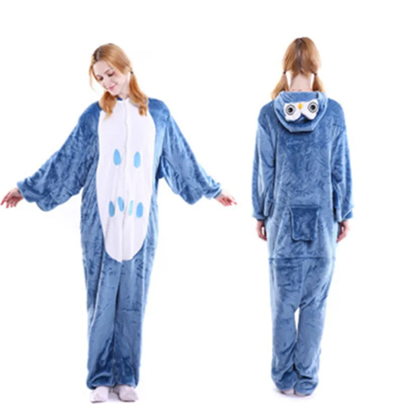 Косплэй Хэллоуин комбинезоны животных Sleepwears взрослых фланель для отдыха с
