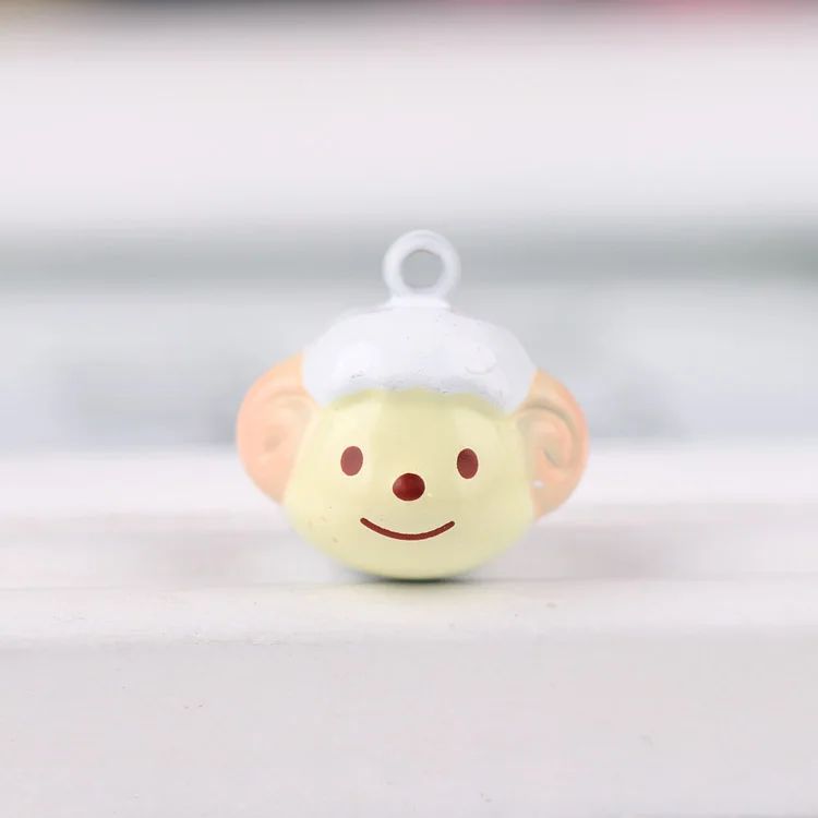 Number8 Зодиак Мультфильм медный колокольчик diy ювелирные аксессуары для домашних животных ткачество колокольчик-брелок - Цвет: Number8