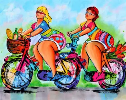 Fat lady/woman 5D DIY Алмазная картина полная квадратная дамская вышивка крестиком комикс полная круглая мозаика Алмазная вышивка, девушка полный квадрат - Цвет: 9