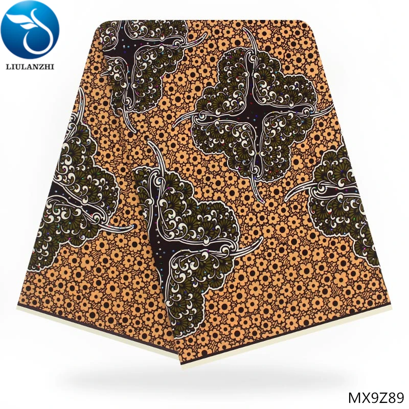 LIULANZHI African Fabric Wax Wholesale Ankara Designs Prints Nigerian Fabrics With Stone 6yards MX9Z77-94 | Дом и сад