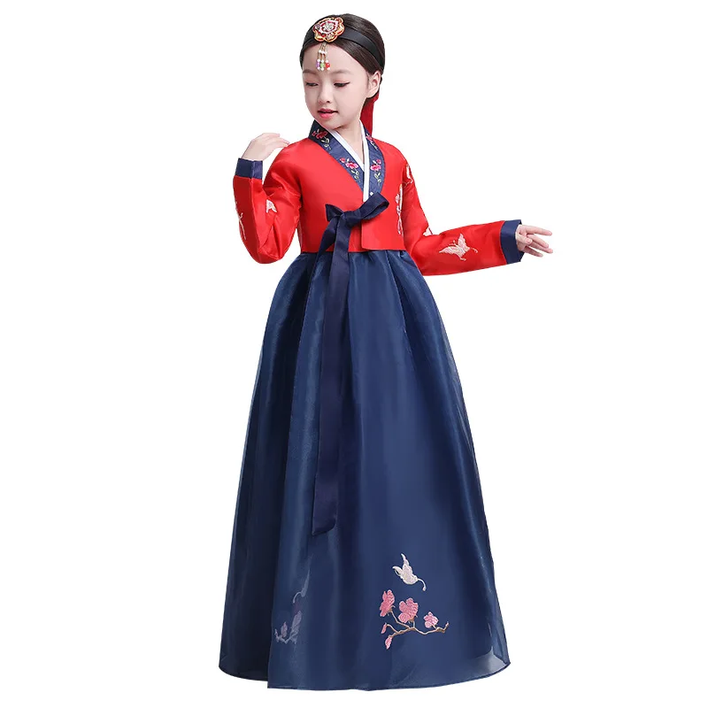 Детское вышитое корейское платье Hanbok традиционная свадебная одежда дворца
