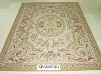 free shipping 10x14 aubusson rugs floral design for modern home decoration bergundy colors handwoven aubusson woolen rugs