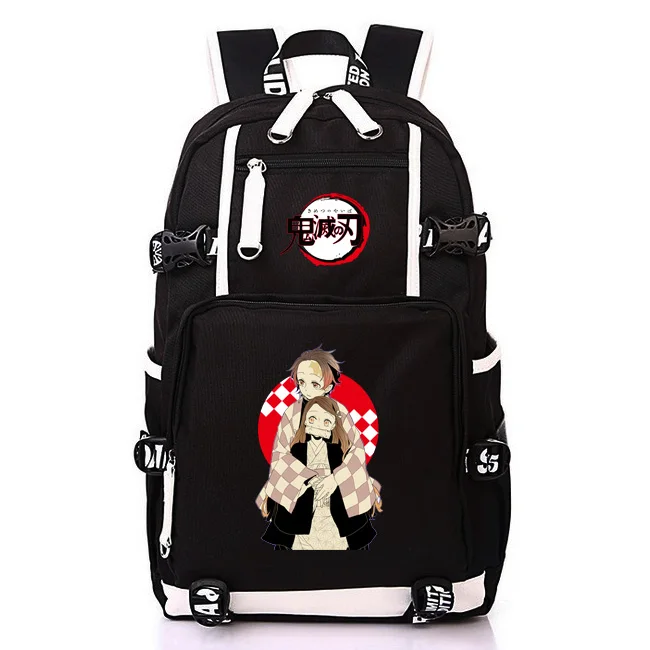 19 Японское аниме Demon Slayer: Kimetsu no Yaiba Bookbag брезентовые школьные рюкзаки USB рюкзак для ноутбука мультяшный дорожный рюкзак Rugzak - Цвет: 19