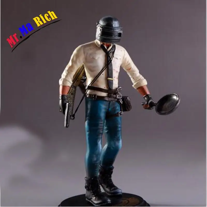 Playerunknown Battlegrounds Pubg Circa 6 Pollice Doll Spot Mangiare Pollo Stasera Modo Del Metallo Auto Modello Di Arma|figure|doll figuresarma |