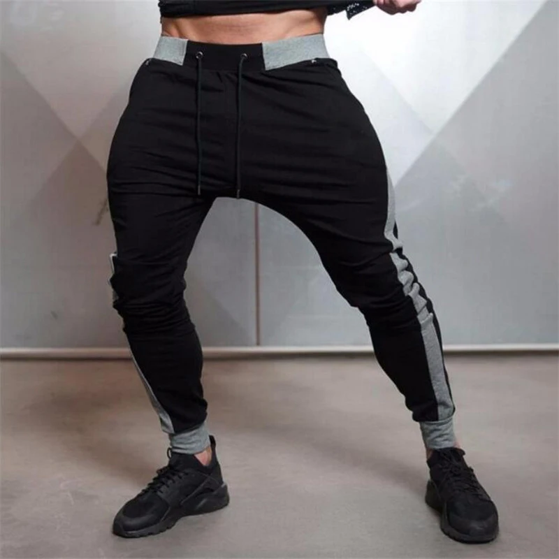 Демисезонный, новая продукция, Бодибилдинг Фитнес joggingg Штаны Спортзалы, бодибилдинг необходимо камуфляж Штаны - Цвет: Black 2