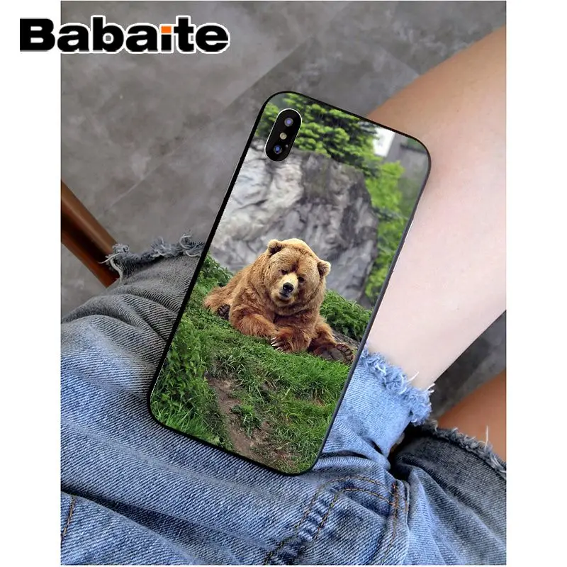 Babaite grizzly bear Новинка чехол для телефона Fundas чехол для Apple iPhone 8 7 6 6S Plus X XS MAX 5 5S SE XR чехол