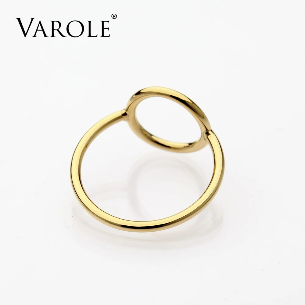 VAROLE, новинка, золотые, цветные, простые, круглые кольца для женщин, вечерние, на палец, женская мода, для девушек, предотвращают аллергию, ювелирные изделия