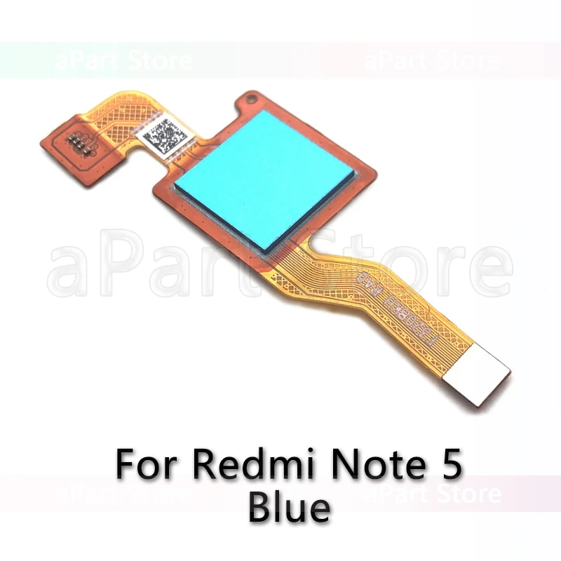 Для Xiaomi Redmi Note 5 Plus Pro оригинальная задняя кнопка домой датчик отпечатков пальцев гибкий кабель для телефона запчасти - Цвет: Note 5 Blue