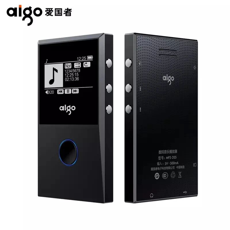Aigo MP3 205 Hi Fi плеер Bluetooth FM радио Запись электронная книга Портативный OTG без потерь