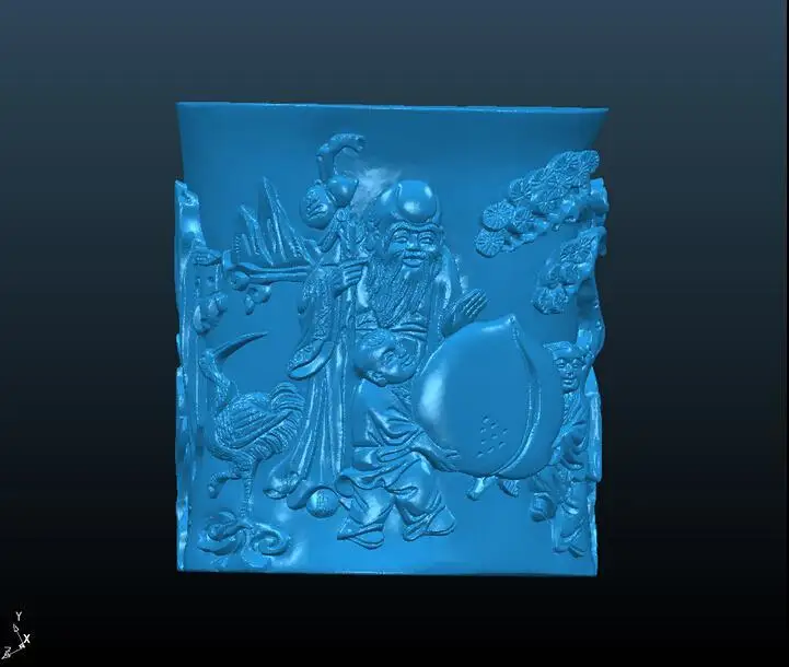 3D модель рельef для ЧПУ в формате STL ручка контейнер Бог долголетка держатель