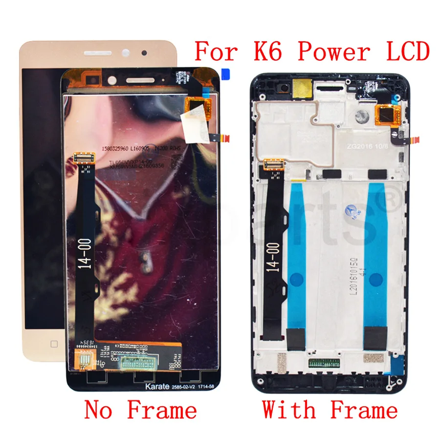 Lenovo K6 мощный ЖК-дисплей сенсорный экран дигитайзер сборка с рамкой K33a42 k33a48