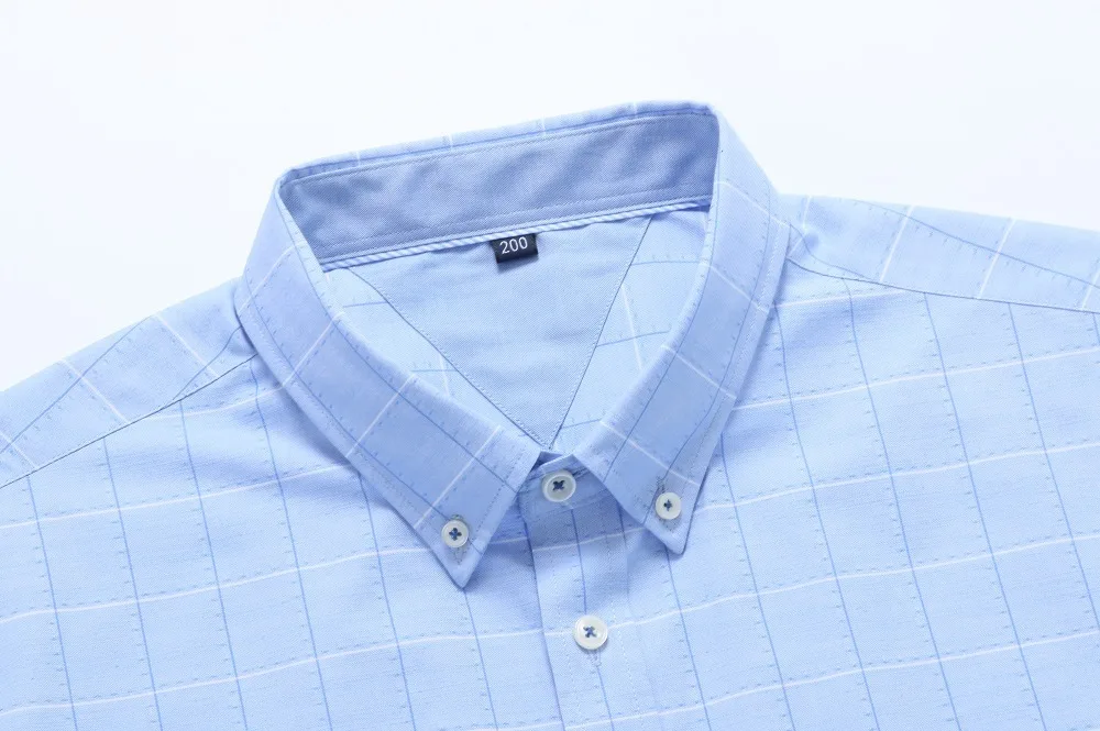 8XL 6XL 100% Для мужчин s Рубашки с коротким рукавом модные Повседневное Fit Plaid рубашки