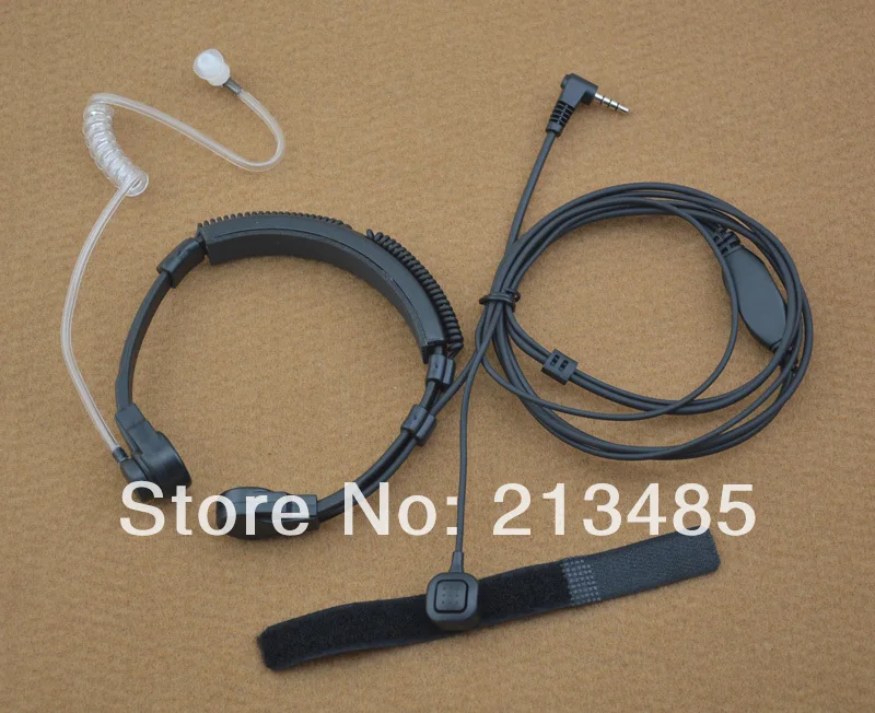 3.5mm 1-Pin Y plug VOX Throat MIC Microphone with Finger PTT