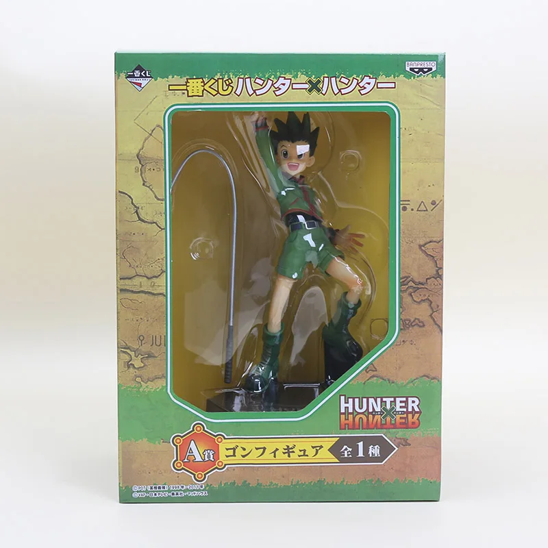 green in box 20 см Аниме Охотник х Охотник Гон Фрикс киллуа золдик Kurapika Hisoka фигурка Охотник х Охотник киллуа ПВХ фигурка модель игрушки - Цвет: green in box