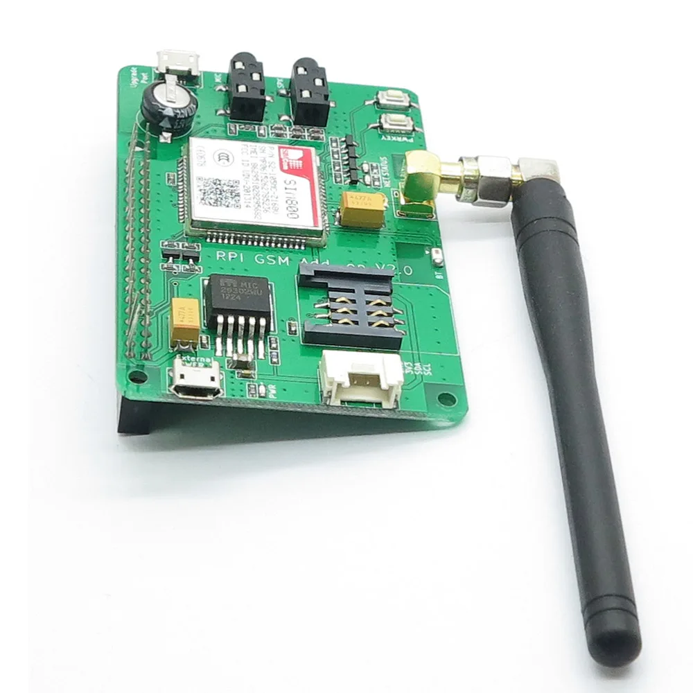 Raspberry Pi sim800 expansion board with gsm / gprs SMS function for 2/850/900/1800 1900MHz module 2 | Электронные компоненты и