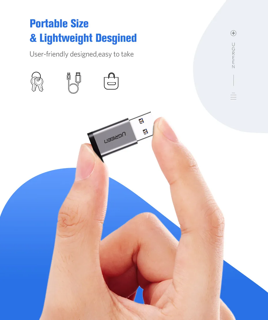 Ugreen USB C адаптер USB 3,0 папа-USB 3,1 type C мама type-C адаптер для ПК ноутбука samsung huawei P20 наушники USB адаптер