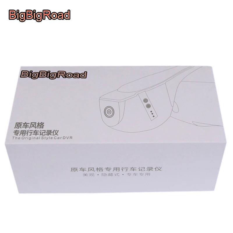 Автомобильный видеорегистратор BigBigRoad Wifi камера с широким углом обзора FHD 1080P для