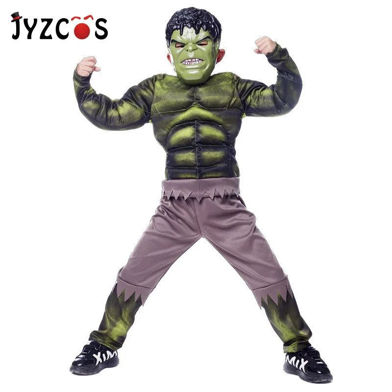 JYZCOS Халк костюм костюмы на Хэллоуин для детей мальчиков мстители супергерой