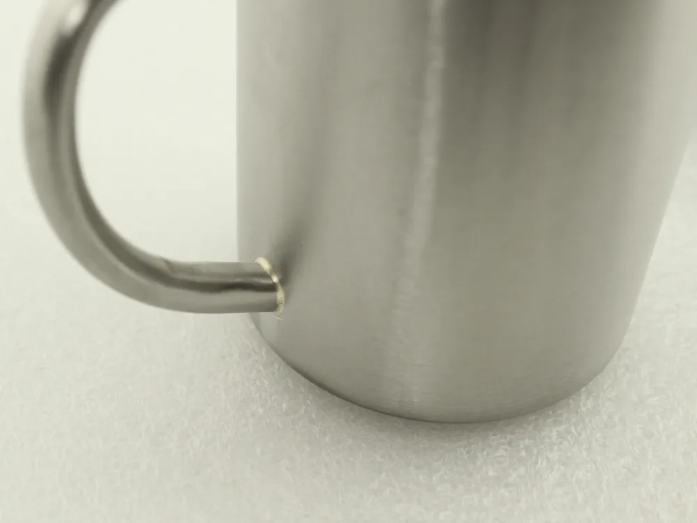 Кружка из нержавеющей стали с двойными стенками 250 мл ручкой качественная