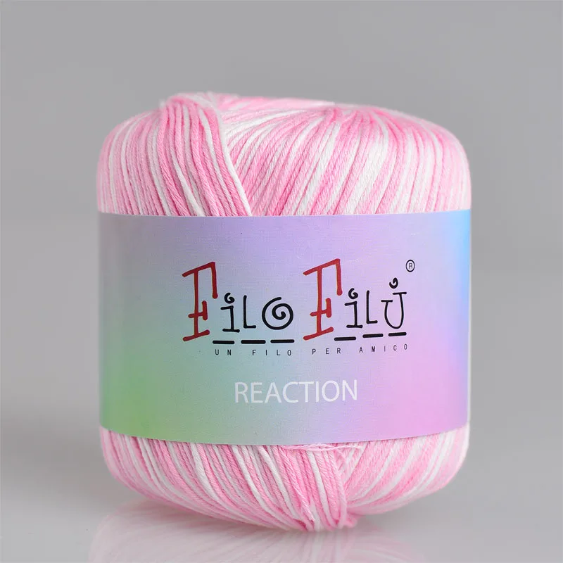 300 г(50 г* 6 шт.) Filofilu H3152 55% хлопок детские вязаные молочные хлопчатобумажные трикотажные ручные пряжа тонкая пряжа