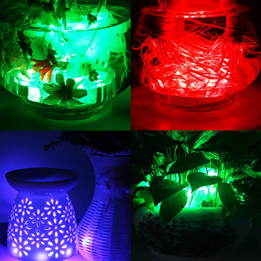 WHATOOK подводный светодиодный аквариум для аквариума лампа IP68 5050 4 Вт RGB