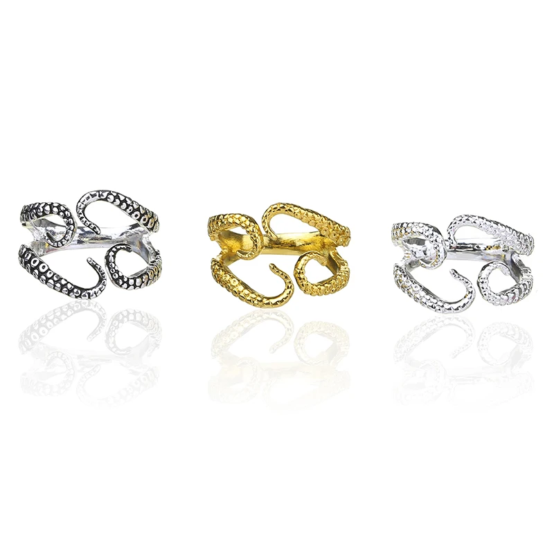 Прямая поставка Розничная продажа красивое кольцо Осьминог Регулируемые кольца