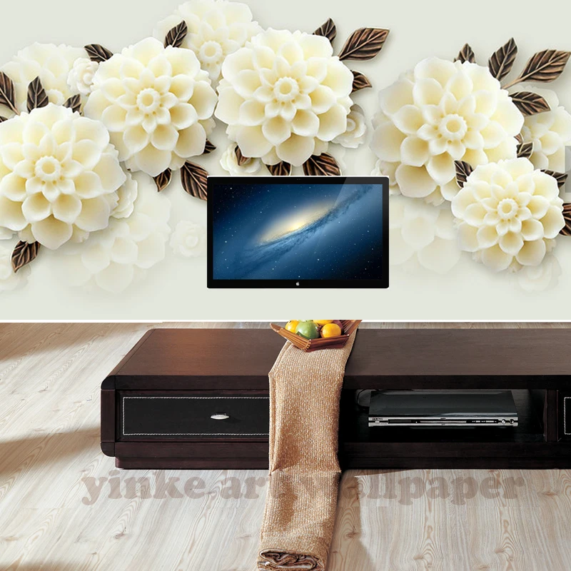 3D Виниловые Настенные обои Европа шампанское Гортензия Живопись Дизайн фон для