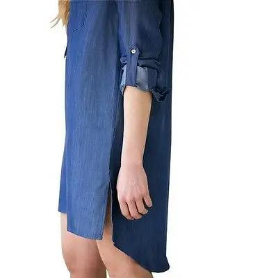 Женское джинсовое платье Модель 2016 года женское повседневное винтажное туника с