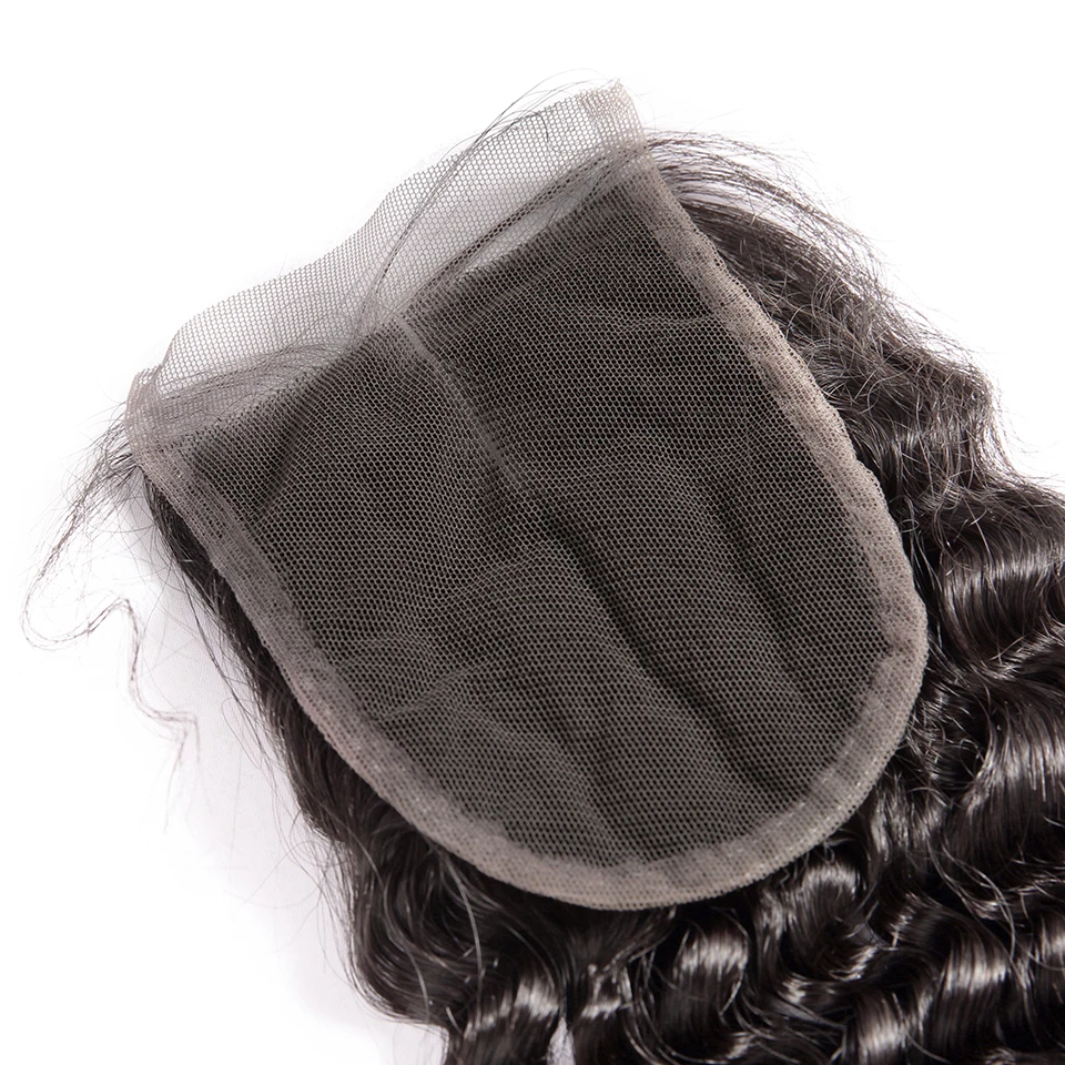 HJ WEAVE BEAUTY перуанское кружево Закрытие глубокие волнистые волосы 4 ''x 4'' 100%