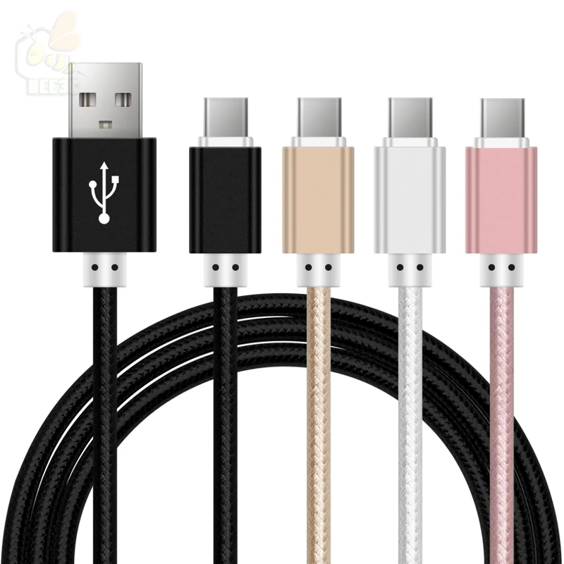 1 м 3 фута Type C Micro 5pin 8pin USB прочный нейлоновый плетеный кабель для синхронизации