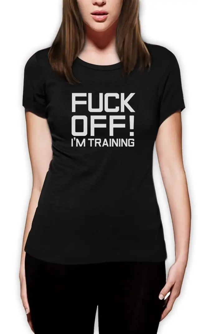 F * ck Off я Traininger Женщины Футболку Смешно Gymer Тренировки Лифт Бар Burpees Топ Ти